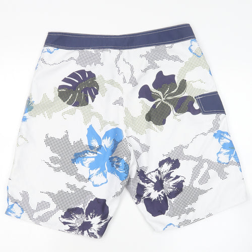 E Active Mens Multicoloured Floral  Sweat Shorts Size 34 - Swim Shorts