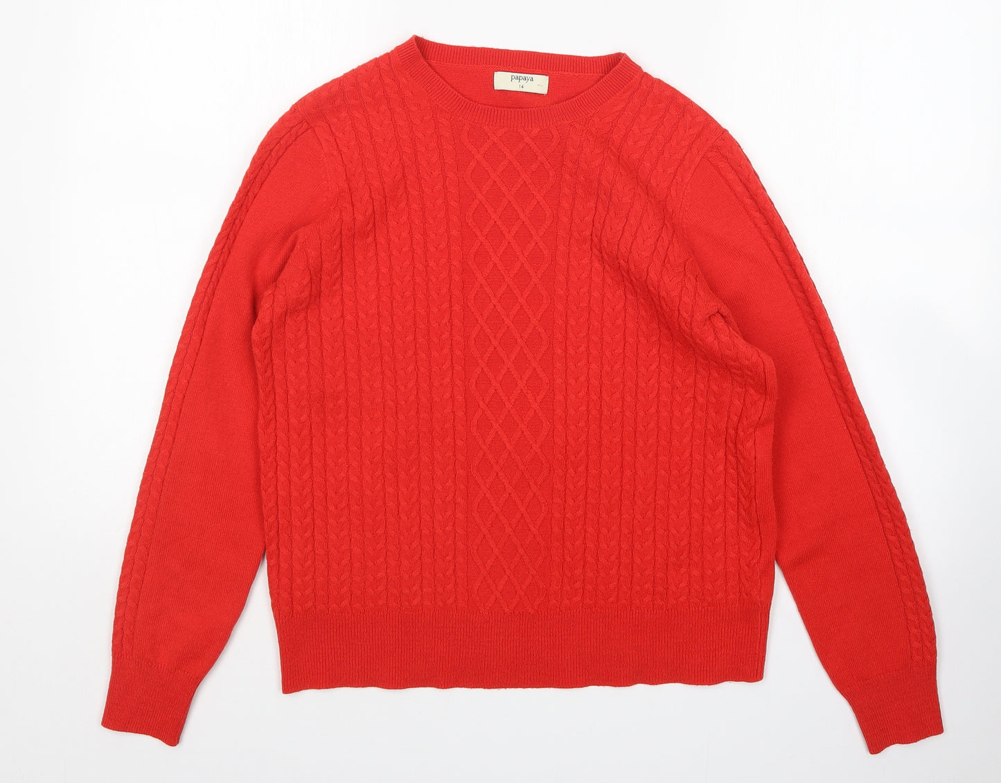 Papaya Womens Red   Pullover Jumper Size 14