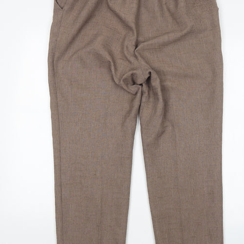 M&S Womens Brown   Trousers  Size 16 L27 in