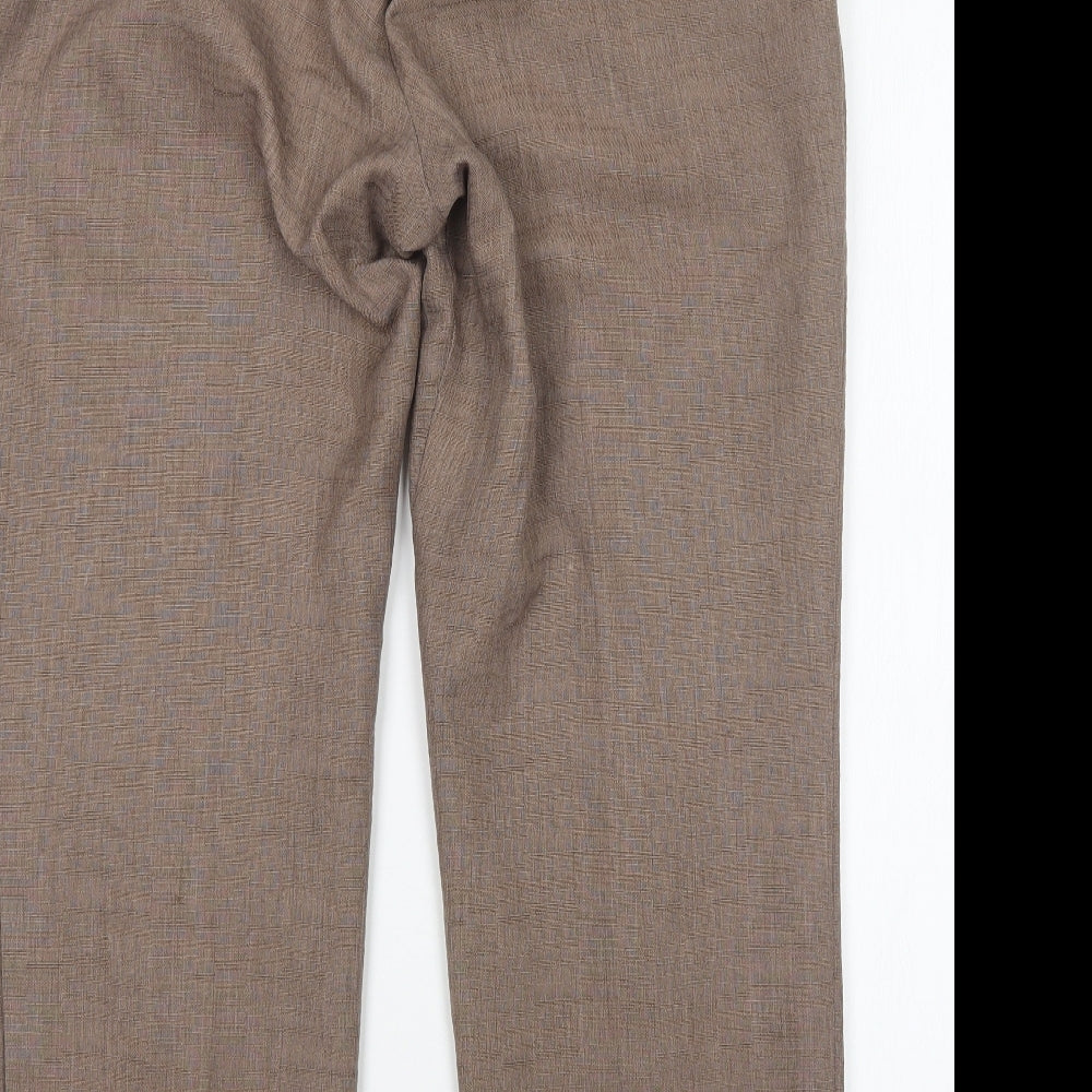 M&S Womens Brown   Trousers  Size 16 L27 in