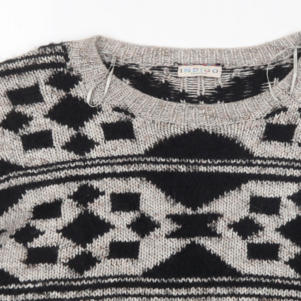 M&s Womens Multicoloured Argyle/Diamond  Pullover Jumper Size 12