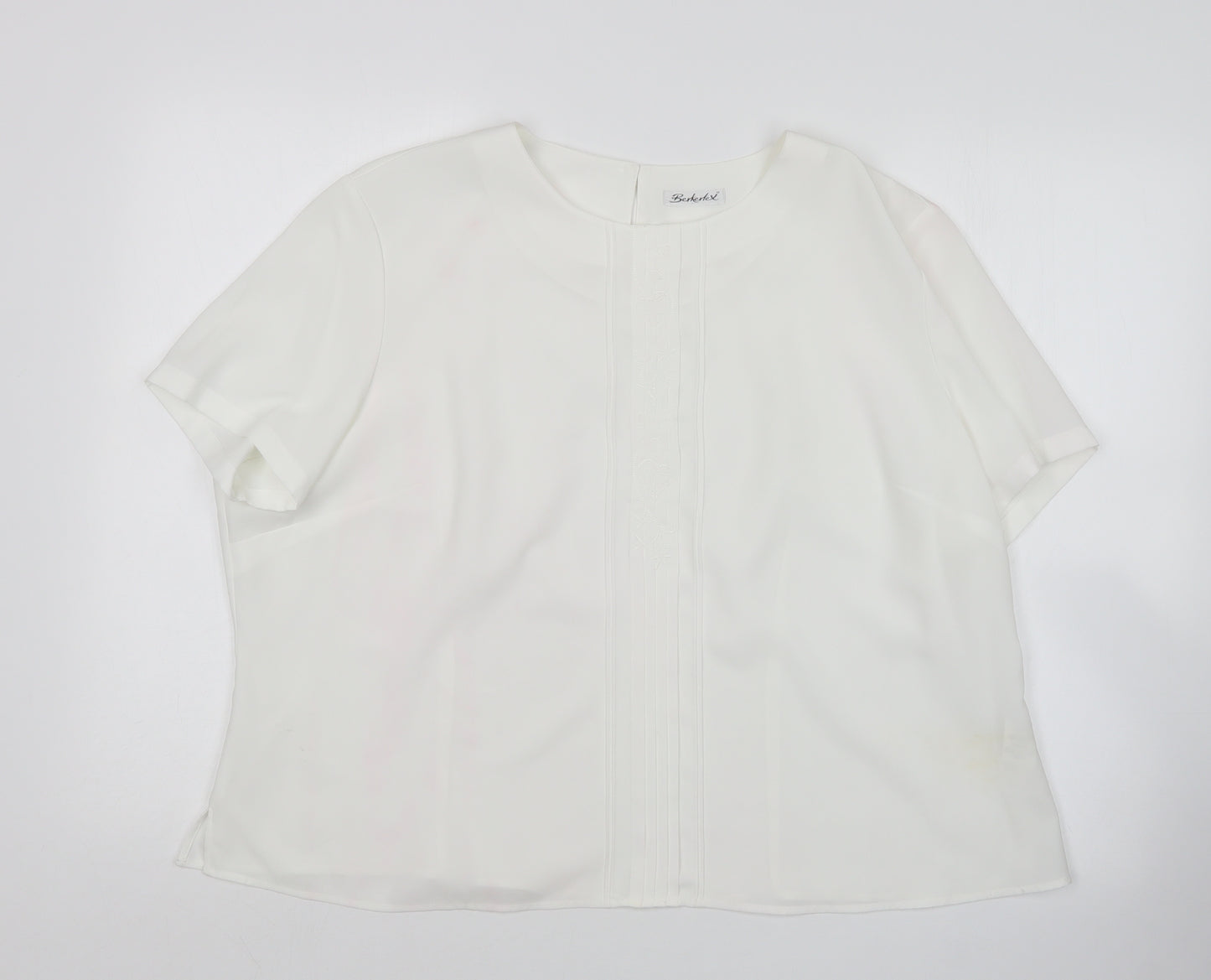 Berkertex Womens White   Basic Blouse Size 24