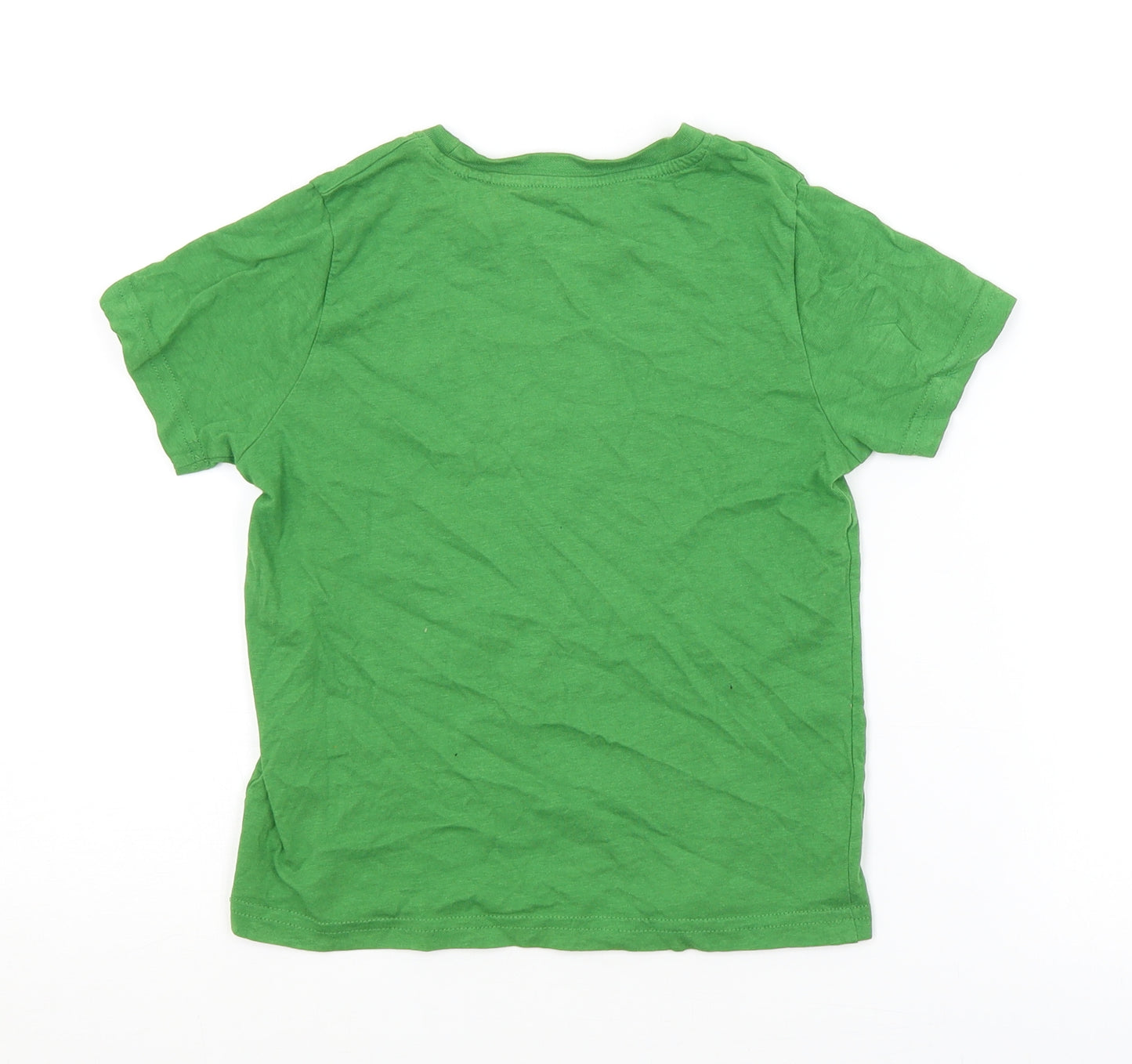 Preworn Boys Green   Basic T-Shirt Size 5-6 Years  - Jurassic Park