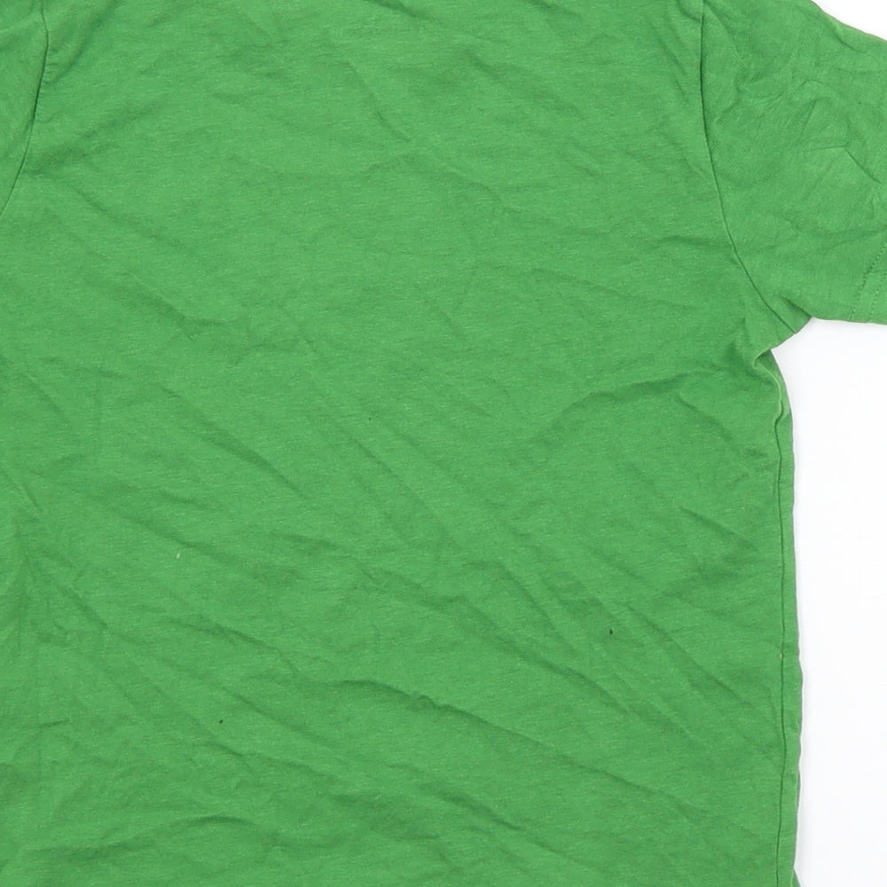 Preworn Boys Green   Basic T-Shirt Size 5-6 Years  - Jurassic Park