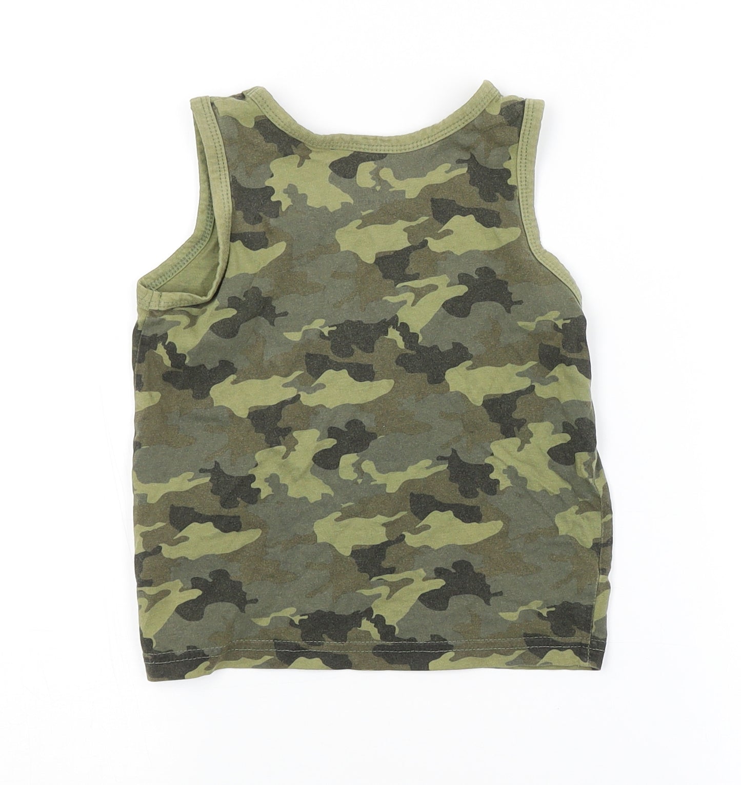 Primark Boys Green Camouflage  Basic Tank Size 3-4 Years