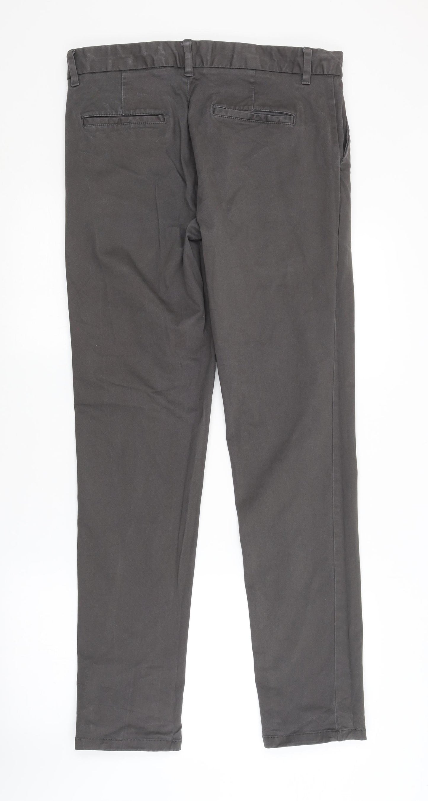 NEXT Mens Grey   Chino Trousers Size 32 in L33 in