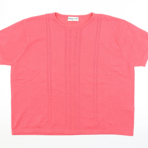 Preworn Womens Red Striped  Pullover Jumper Size XL