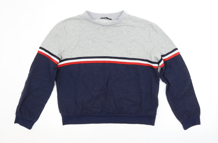 SheIn Womens Multicoloured Striped Pullover Sweatshirt