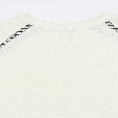 BY VERY Womens White   Pullover Jumper Size 16