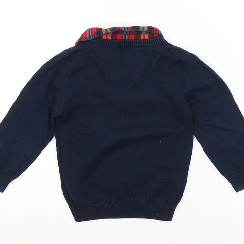 NEXT Baby Blue Argyle/Diamond  Pullover Jumper Size 18-24 Months