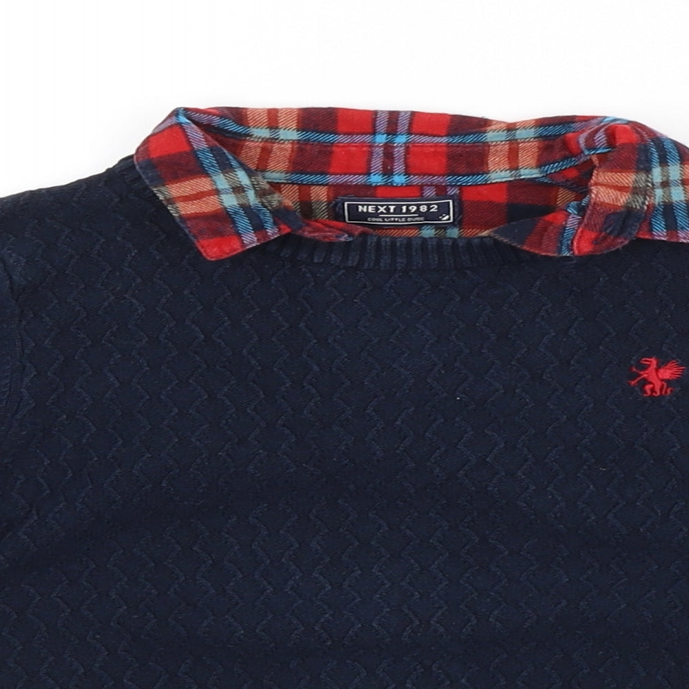 NEXT Baby Blue Argyle/Diamond  Pullover Jumper Size 18-24 Months