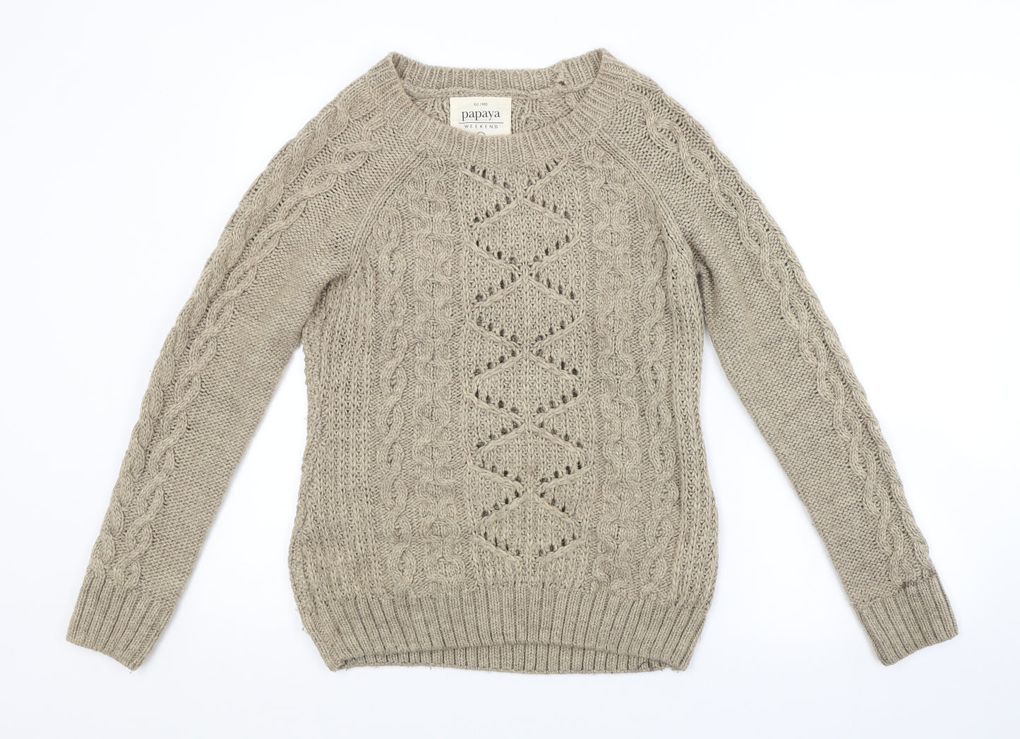 Papaya Womens Beige   Pullover Jumper Size 8