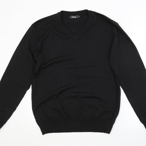 iclosam Mens Black   Pullover Jumper Size L