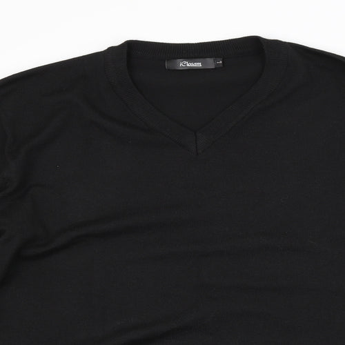 iclosam Mens Black   Pullover Jumper Size L