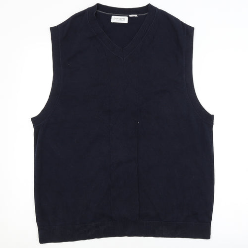 Claiborne Mens Blue Argyle/Diamond  Vest Jumper