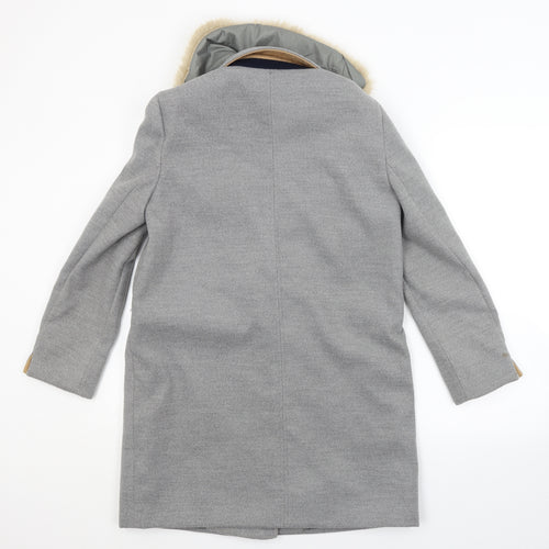 Topshop Womens Grey   Trench Coat Coat Size 10
