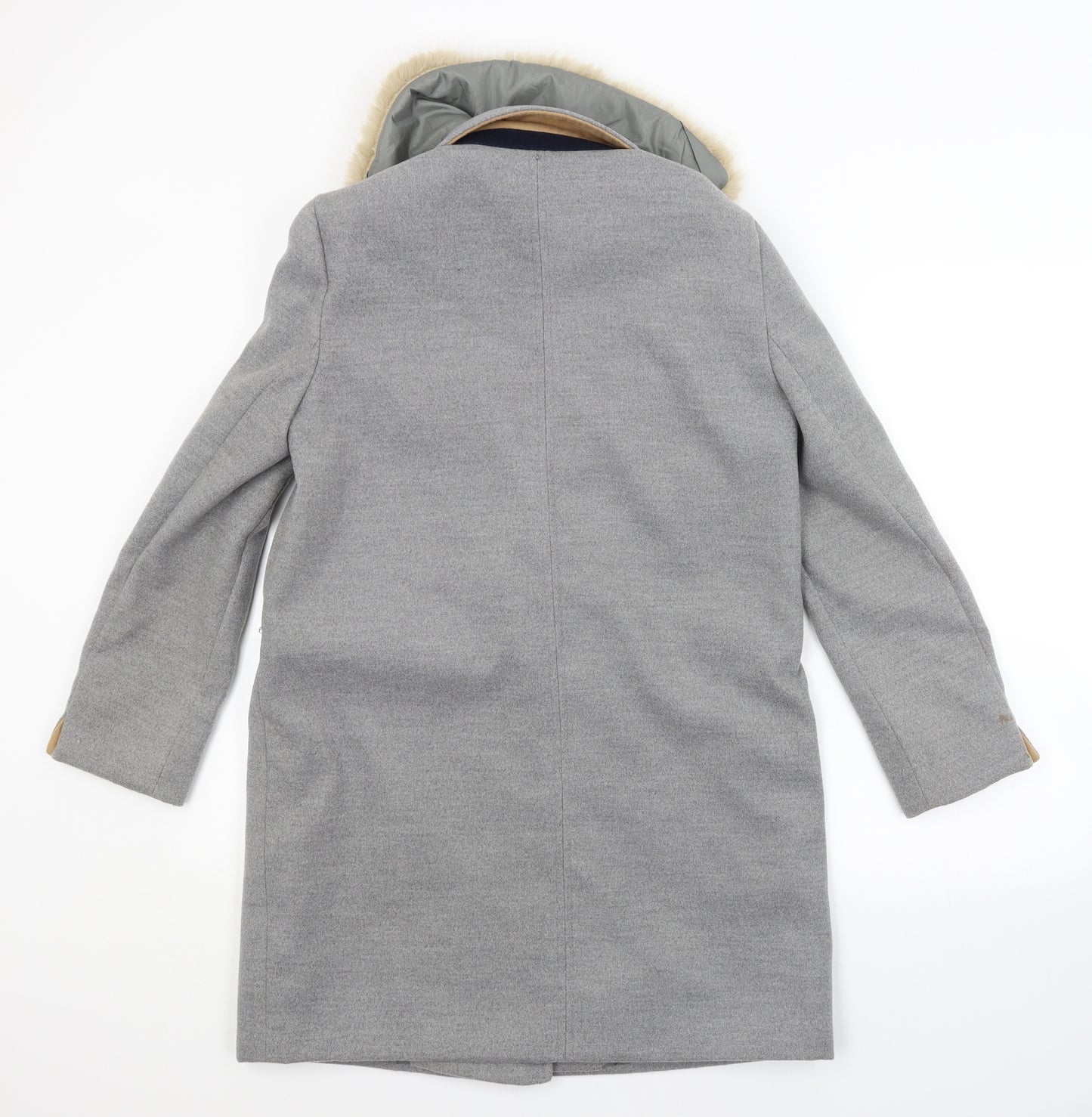 Topshop Womens Grey   Trench Coat Coat Size 10