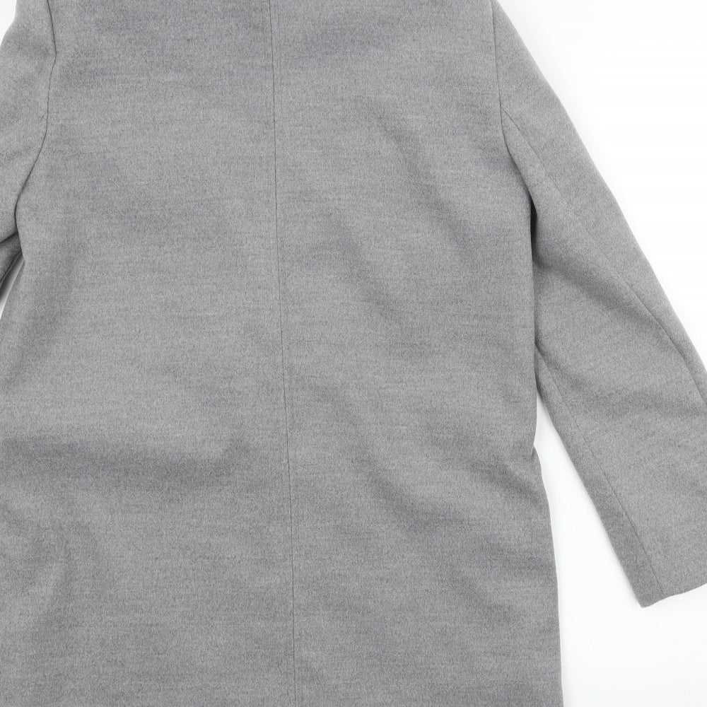 Topshop Womens Grey   Trench Coat Coat Size 10