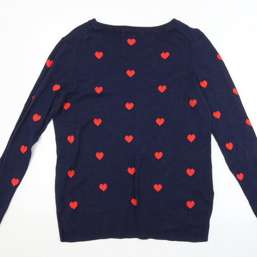 Gap Womens Blue Geometric  Pullover Jumper Size M