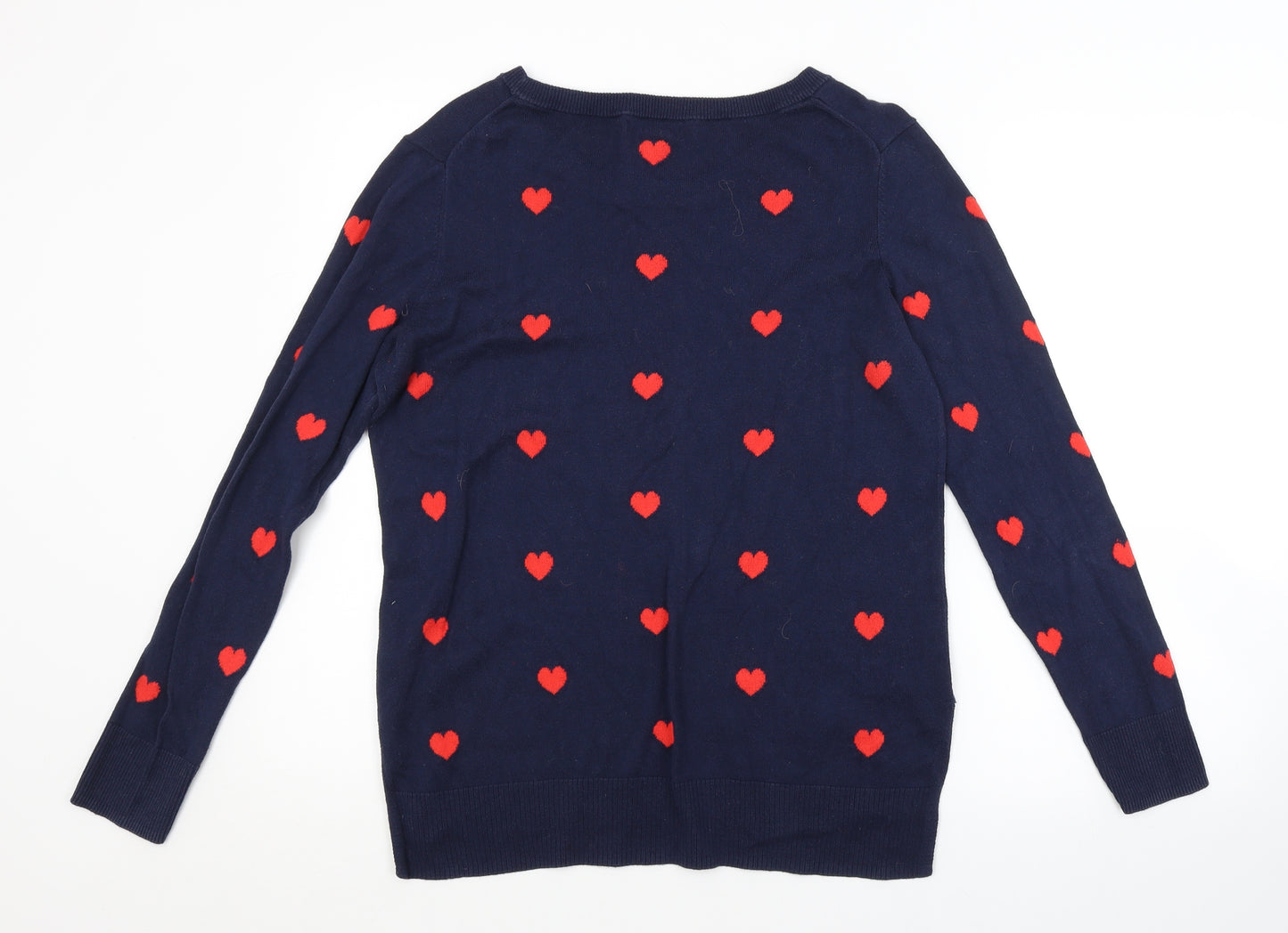 Gap Womens Blue Geometric  Pullover Jumper Size M