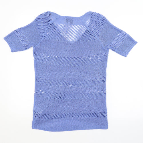 Papaya Womens Blue   Basic Blouse Size 8