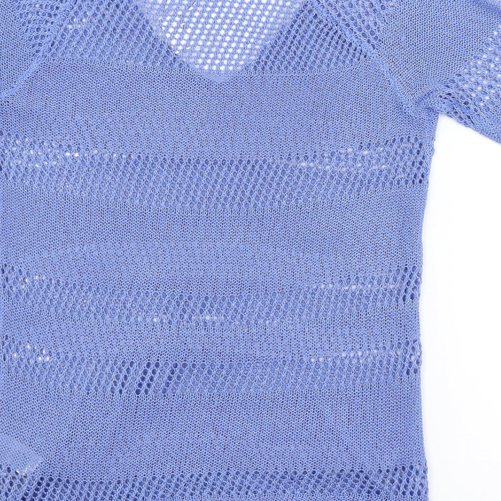 Papaya Womens Blue   Basic Blouse Size 8