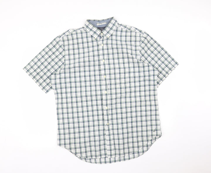 Nautica Mens Multicoloured Check Button-Up Size L