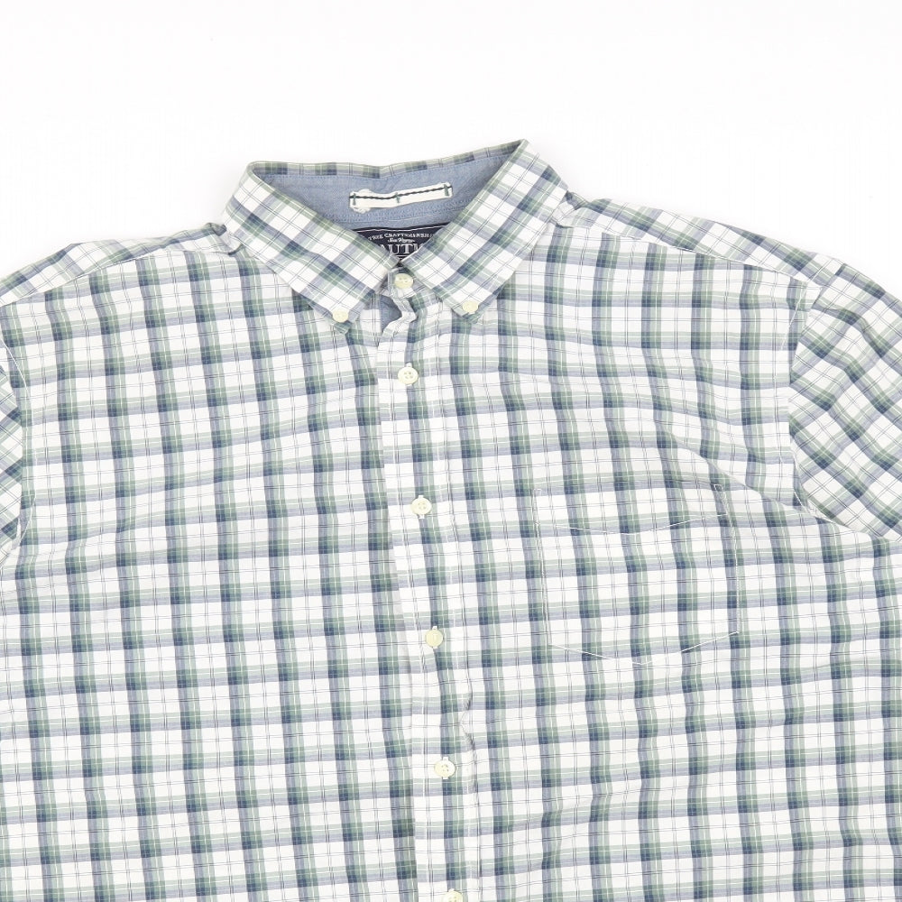 Nautica Mens Multicoloured Check   Button-Up Size L