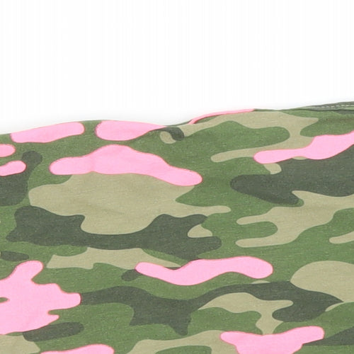 Matalan Girls Multicoloured Camouflage  Basic T-Shirt Size 12 Years