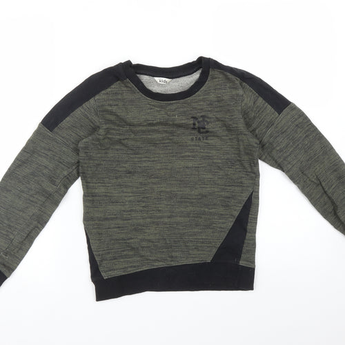 M&Co Boys Green   Pullover Sweatshirt Size 9-10 Years