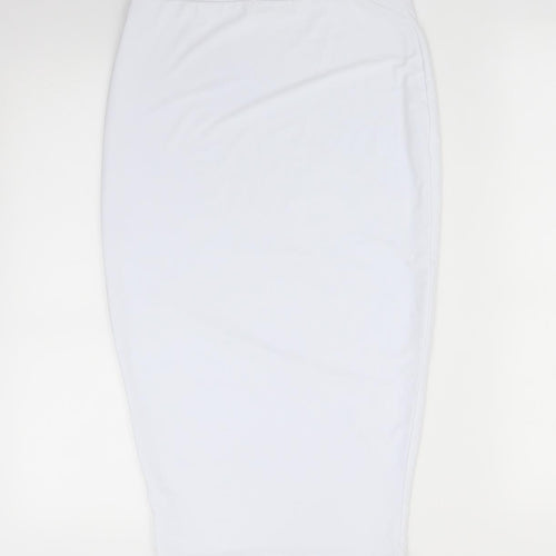 PRETTYLITTLETHING Womens White   Straight & Pencil Skirt Size 10