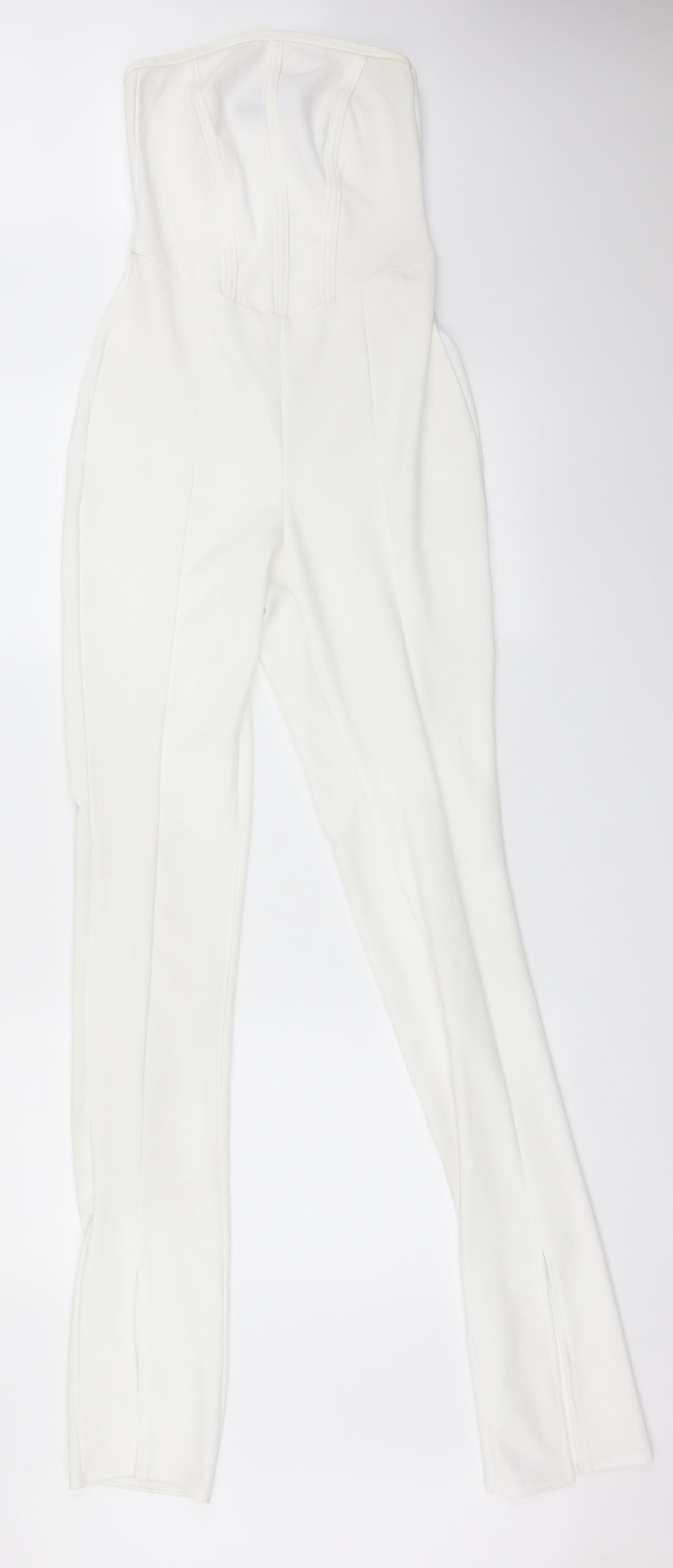 Boohoo Womens White   Jumpsuit One-Piece Size 8