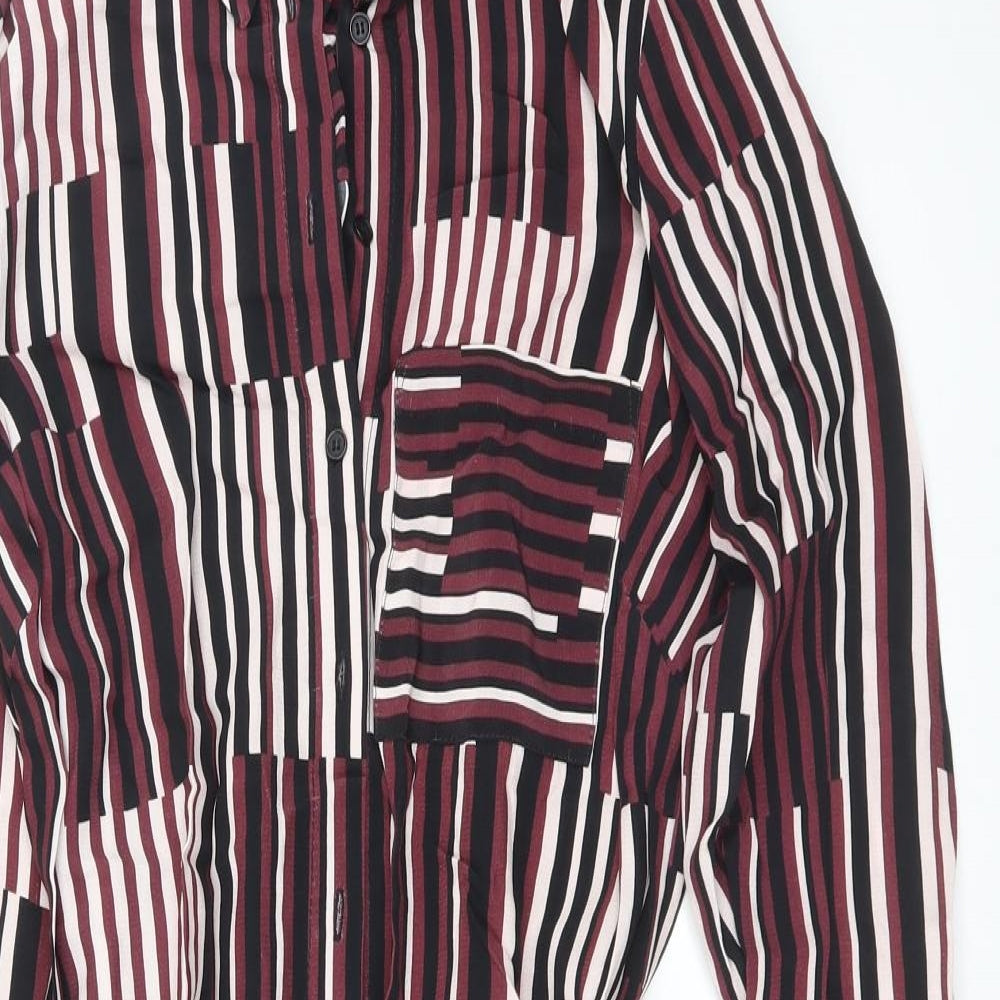 New Look Womens Multicoloured Striped  Shirt Dress  Size 8