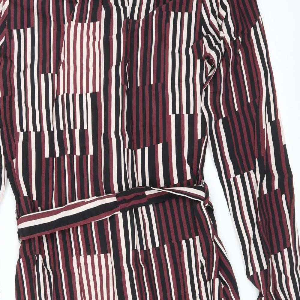 New Look Womens Multicoloured Striped  Shirt Dress  Size 8