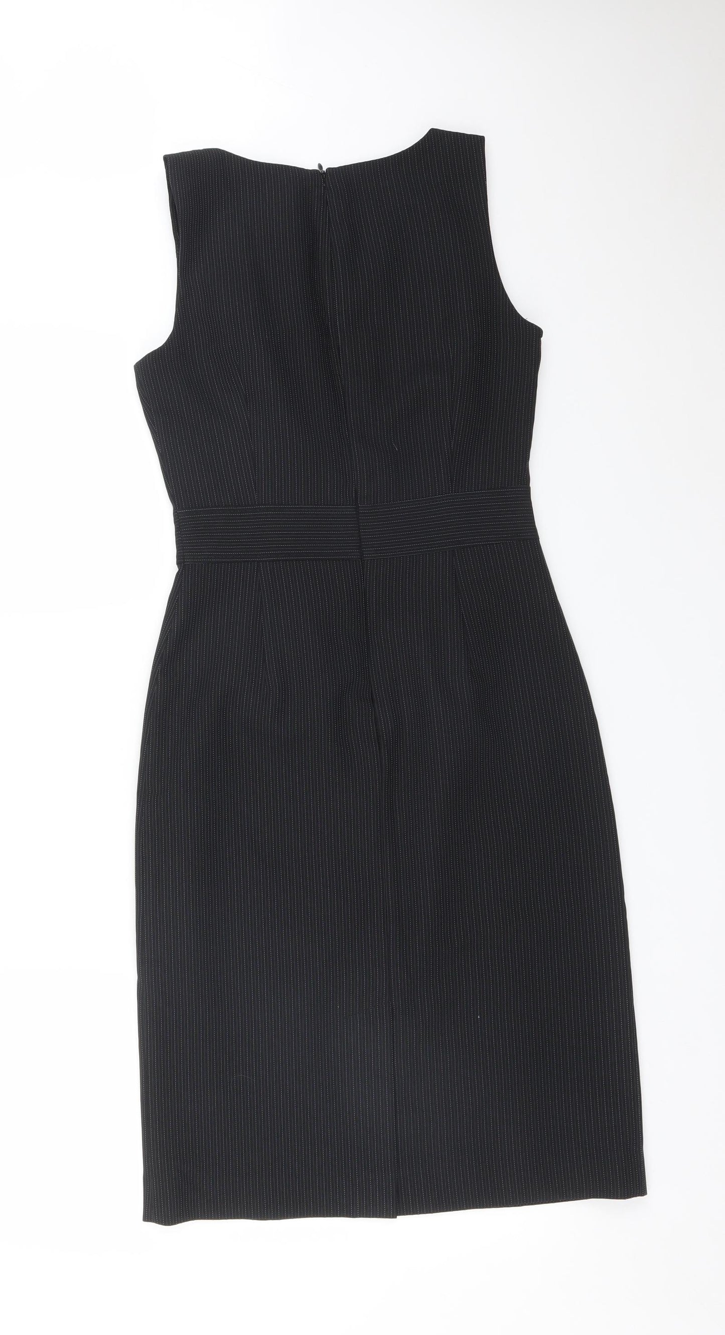 Papaya Womens Black Striped  Pencil Dress  Size 8