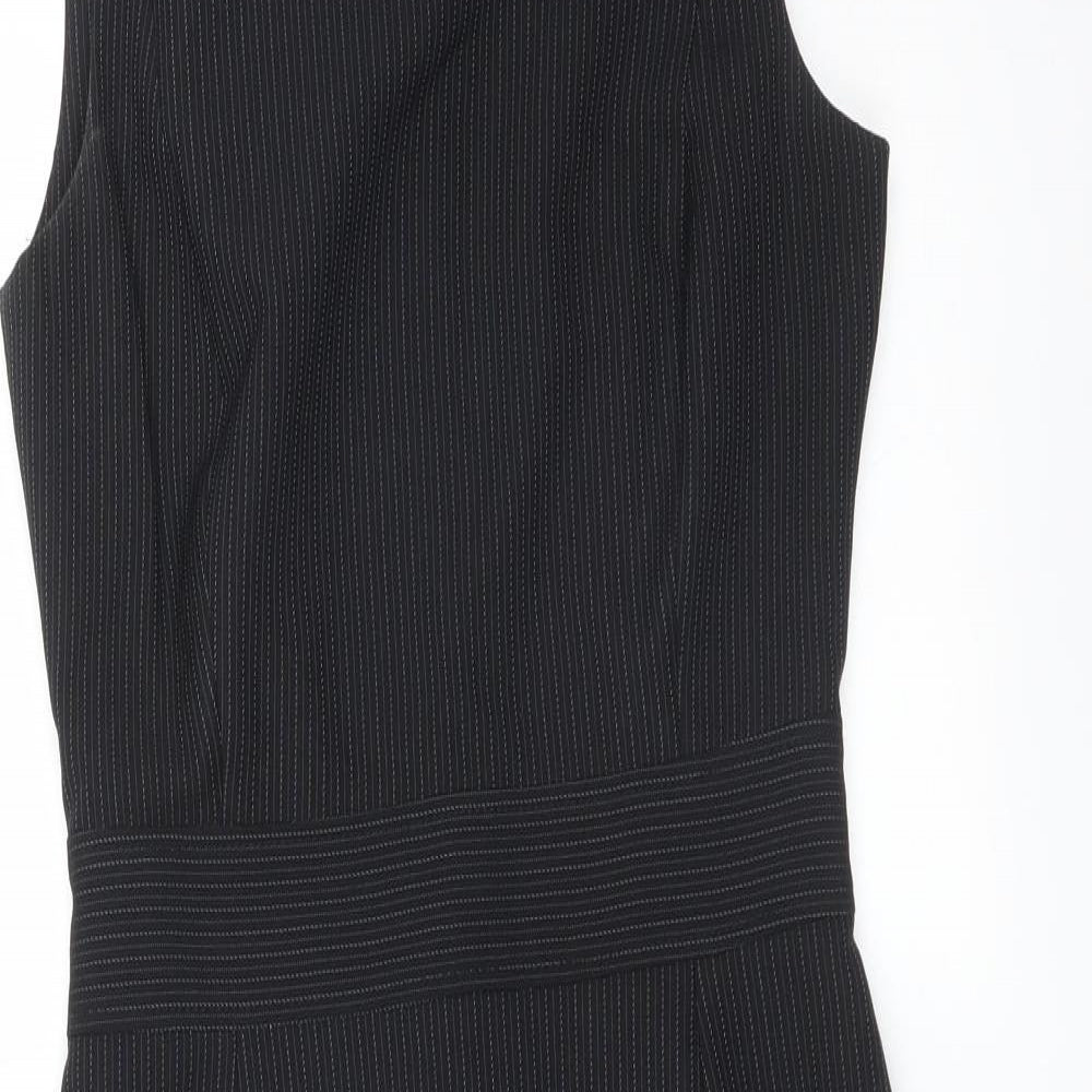 Papaya Womens Black Striped  Pencil Dress  Size 8