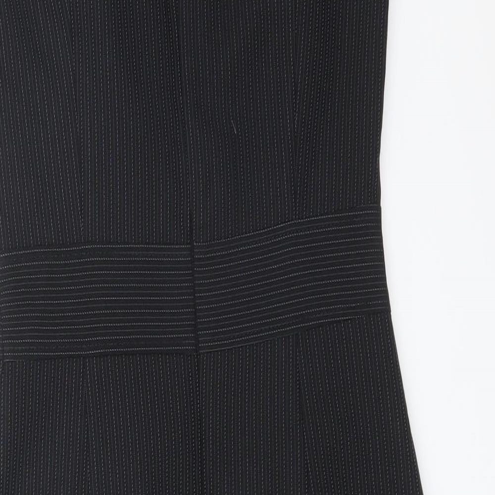 Papaya Womens Black Striped  Pencil Dress  Size 8
