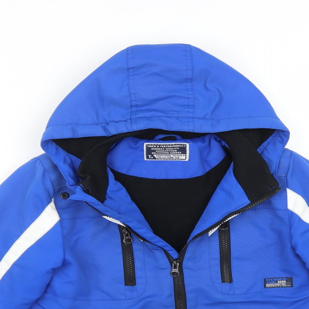 TU Boys Blue   Overcoat Coat Size 8 Years