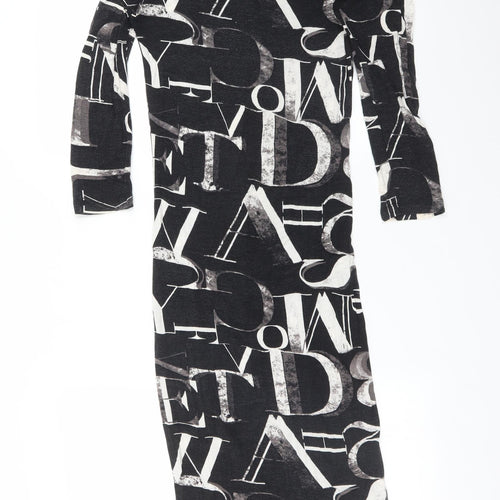 VERO MODA Womens Multicoloured Geometric  Bodycon  Size M