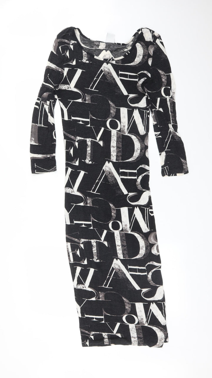 VERO MODA Womens Multicoloured Geometric Bodycon Size M