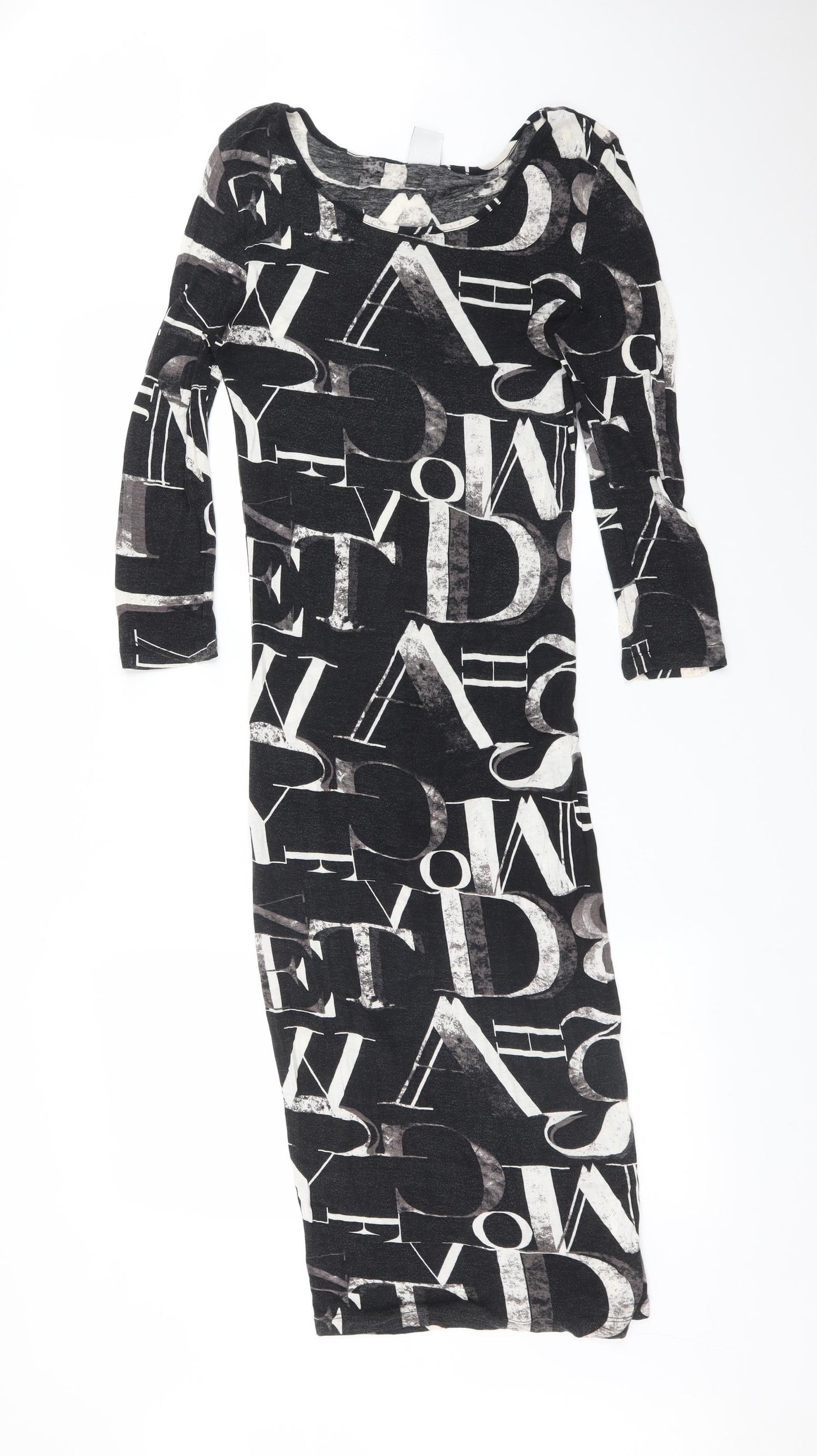 VERO MODA Womens Multicoloured Geometric  Bodycon  Size M