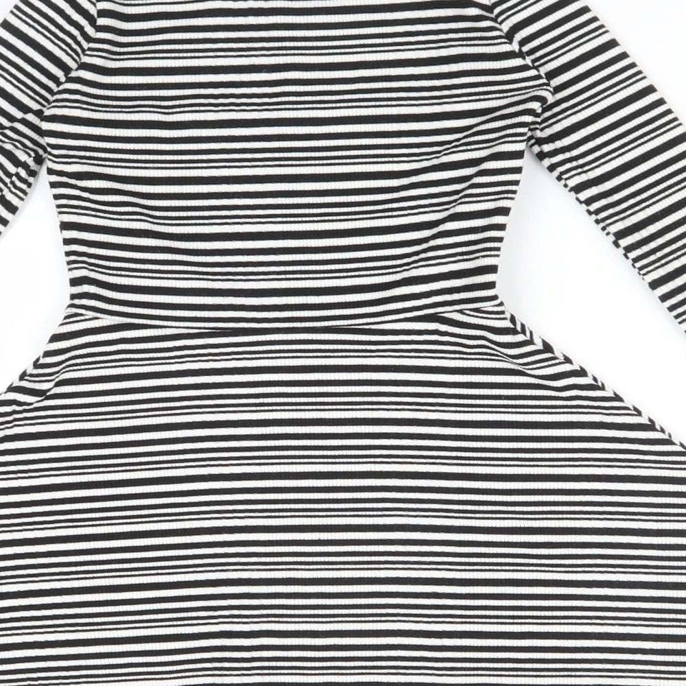 F&F Girls Multicoloured Striped  Fit & Flare  Size 4-5 Years