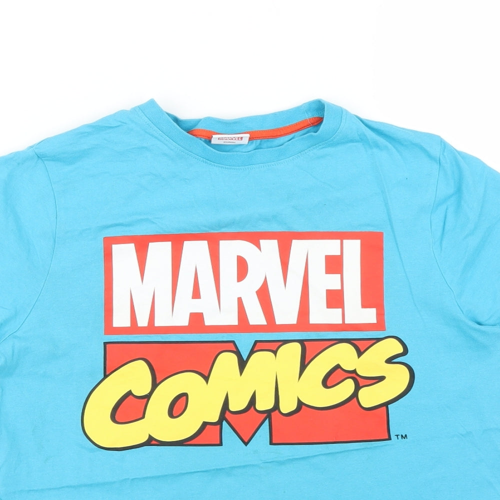 Marvel Boys Blue   Basic T-Shirt Size 13-14 Years  - MARVEL COMICS