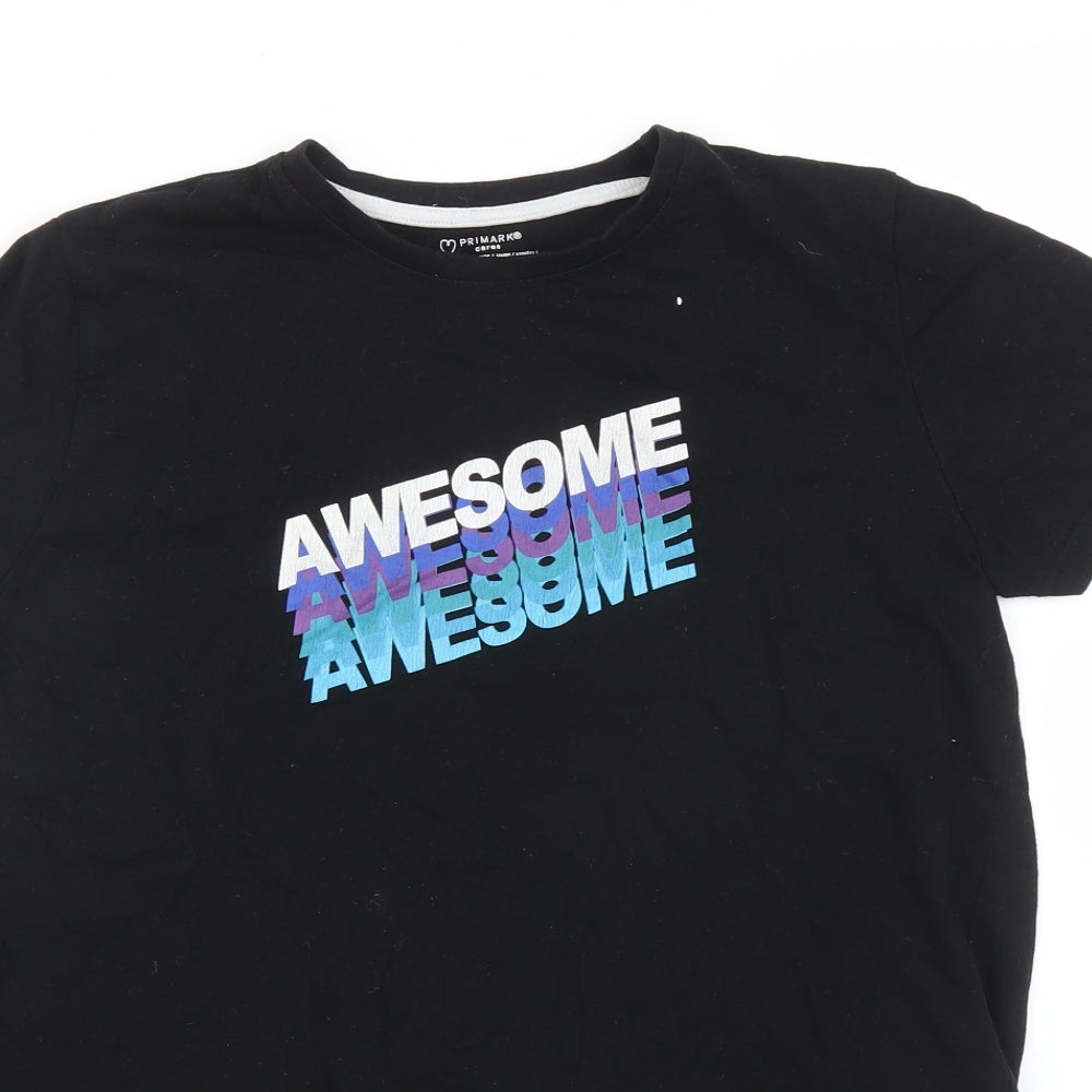 Primark Girls Black   Basic T-Shirt Size 13-14 Years  - AWESOME