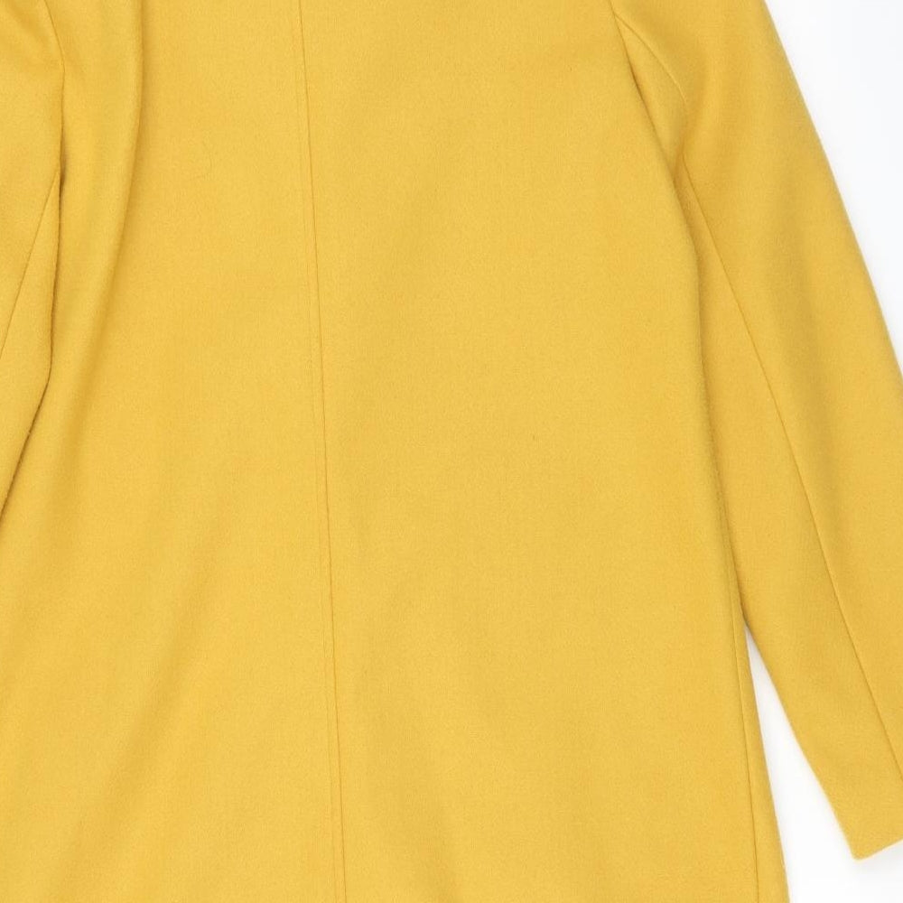 Papaya Womens Yellow   Trench Coat Coat Size 14