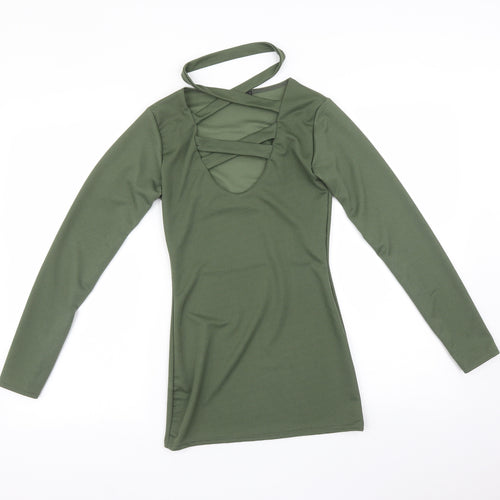 I-X LONDON Womens Green   Basic T-Shirt Size 8