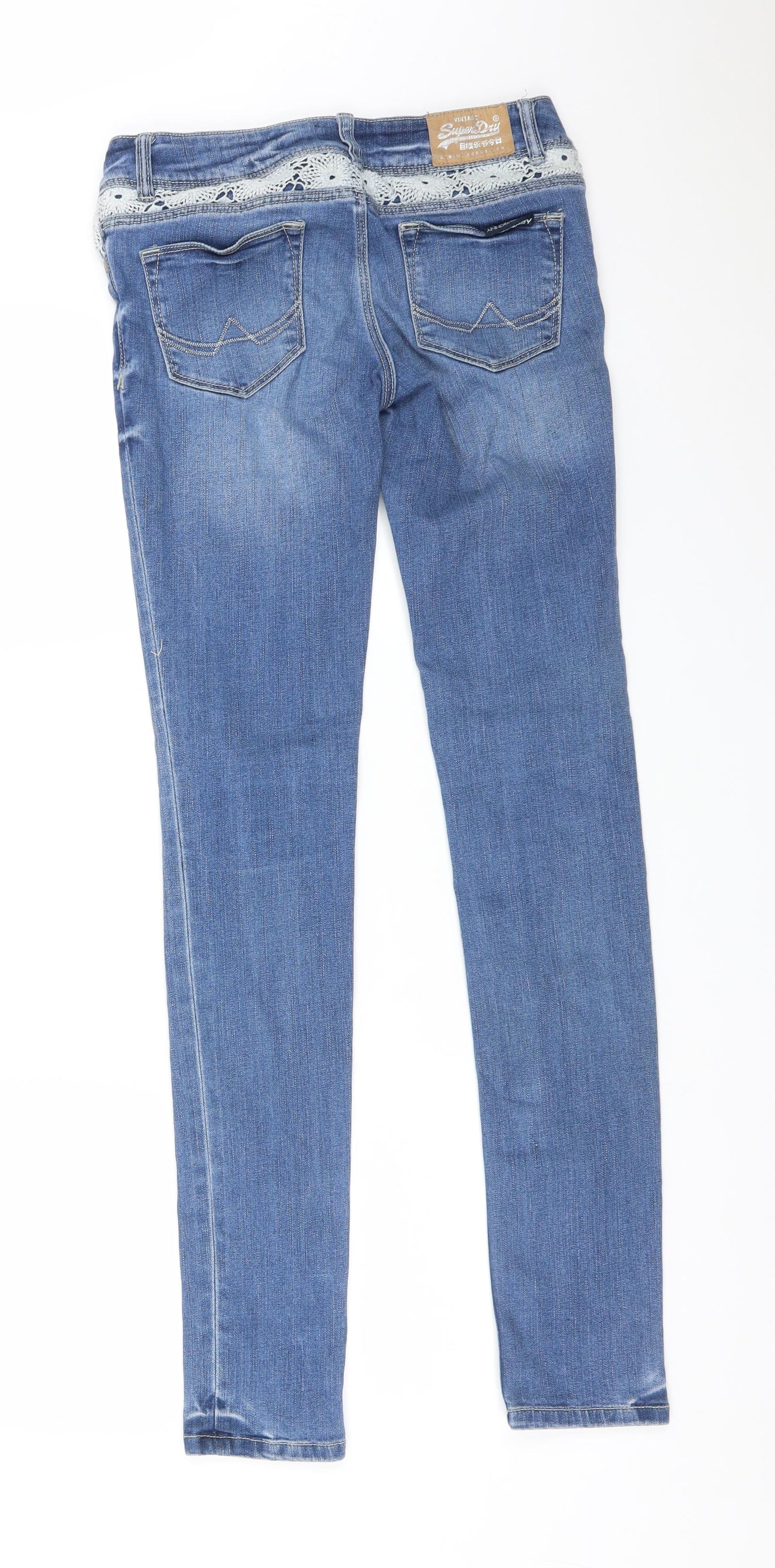 Superdry Womens Blue   Skinny Jeans Size 28 L32 in