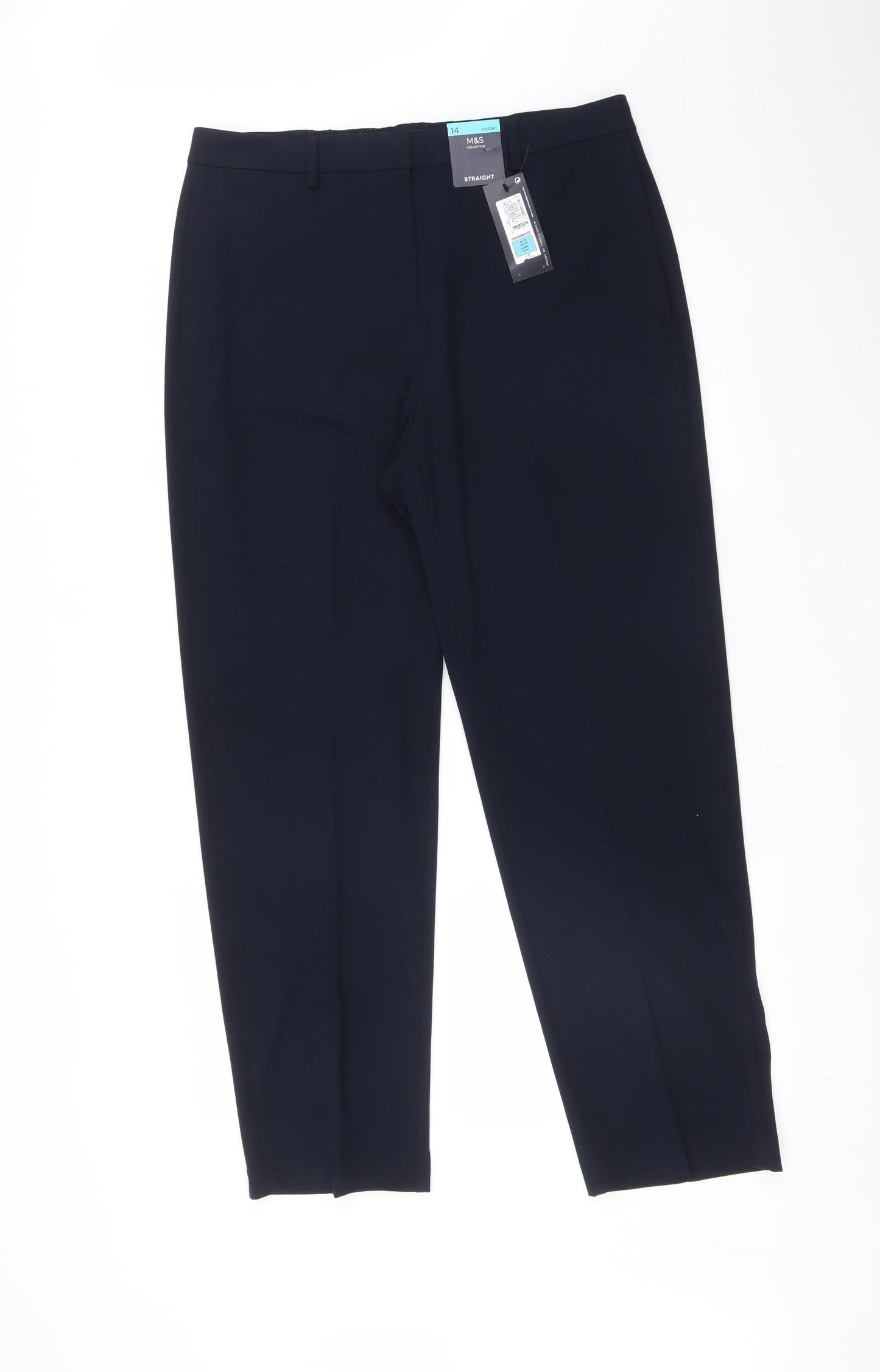 M&S Womens Blue   Trousers  Size 14 L27 in