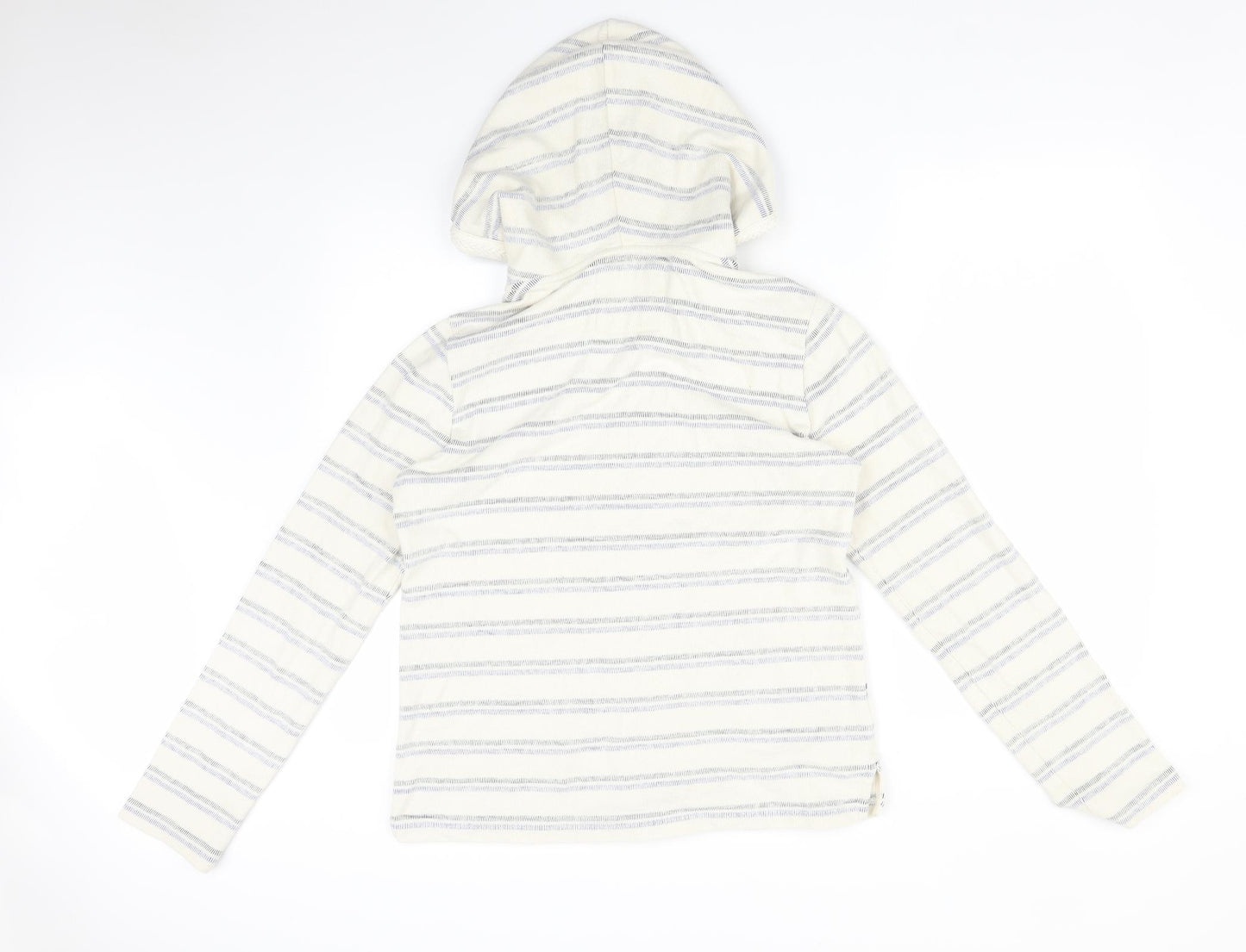 Preworn Womens Multicoloured Striped  Full Zip Hoodie Size 10