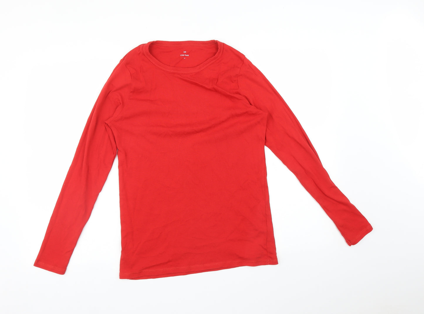M&S Womens Red   Basic T-Shirt Size 14